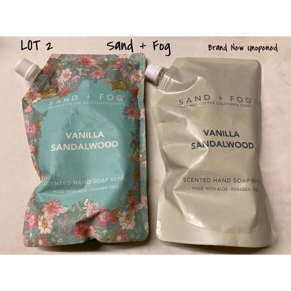Sand + Fog Vanilla Sandalwood Scented Hand Soap Refill 34 Fl Oz X 2 Brand New - Picture 1 of 5